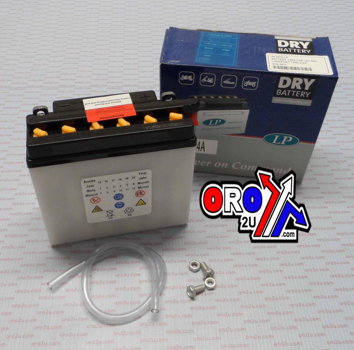 BATTERY 12N5,5-4A 12V 5Ah. DRY+ACID, LANDPORT MD 12N5.5-4A thumbnail 2