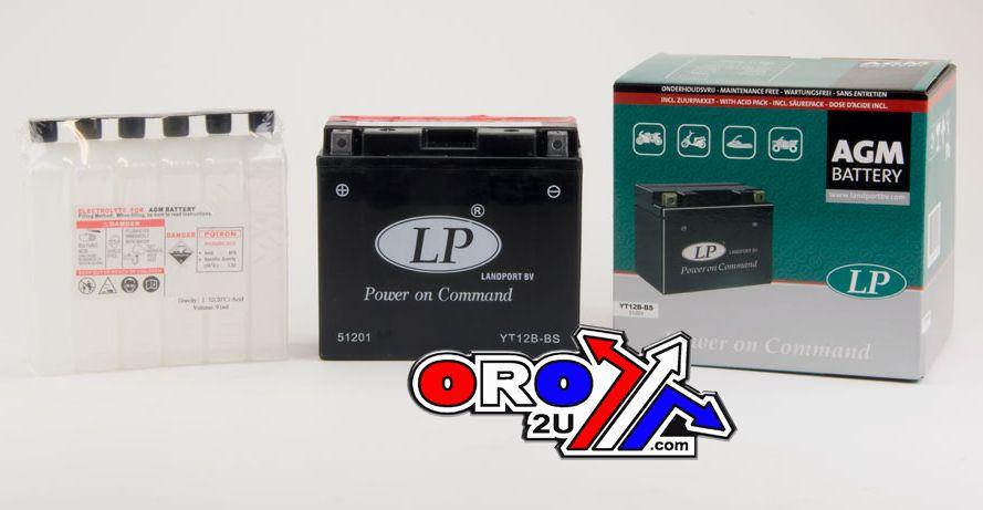 BATTERY LT12B-BS 12V 11Ah MF, LANDPORT 51201 MAINTENAN FREE, YT12B-BS, AGM, MA LT12B-BS thumbnail 2