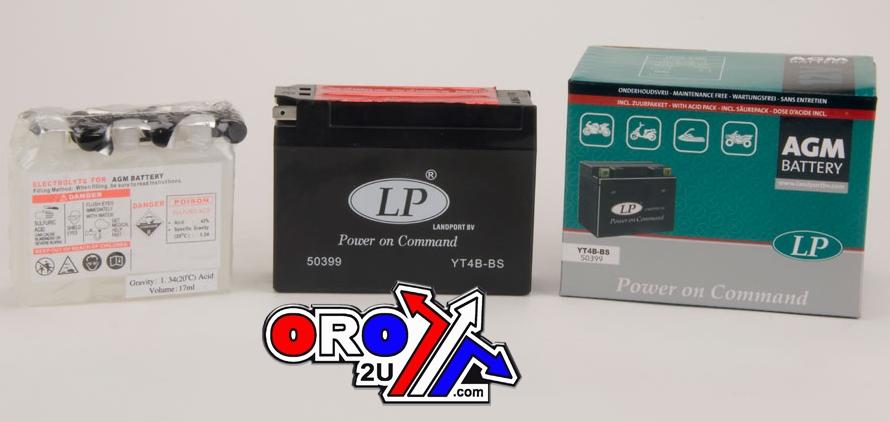 BATTERY LT4B-BS 12V 2.3Ah, LANDPORT 50399 MAINTENAN FREE, YT4B-5 AGM, MA LT4B-BS, MB LT4B-BS thumbnail 2