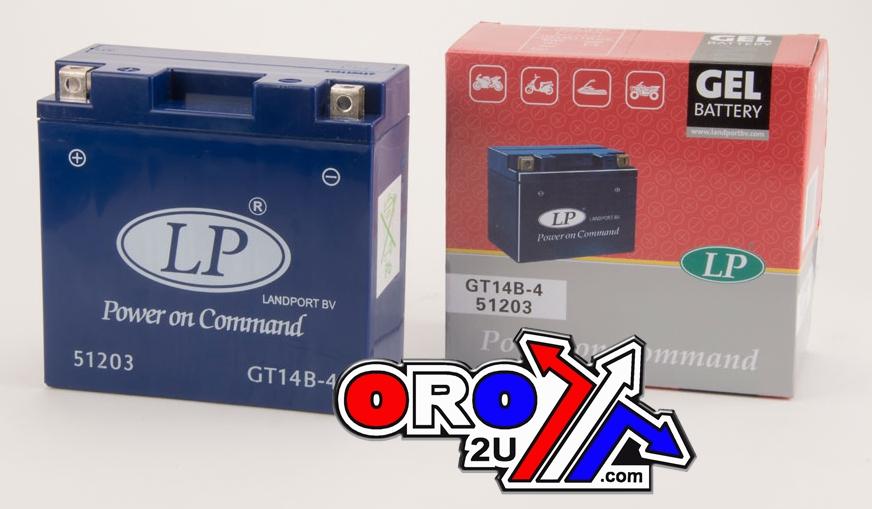 BATTERY GT14B-4 12V 12Ah GEL, LANDPORT 51203, MG LT14B-4, MG GT14B-4, SAME AS YT14B-4 YT14B-BS thumbnail 2
