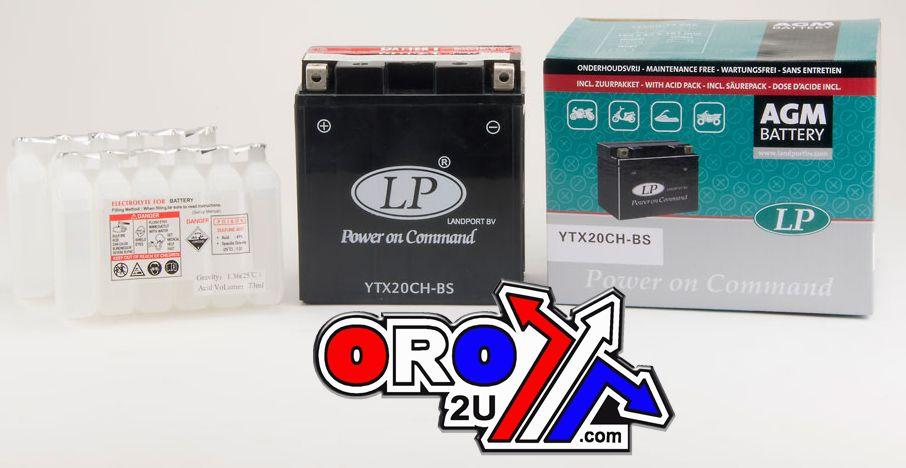 BATTERY LTX20CH-BS 12V 18Ah., LANDPORT Maintenance Free, MB YTX20CH-BS AGM, MA LTX20CH-BS thumbnail 2