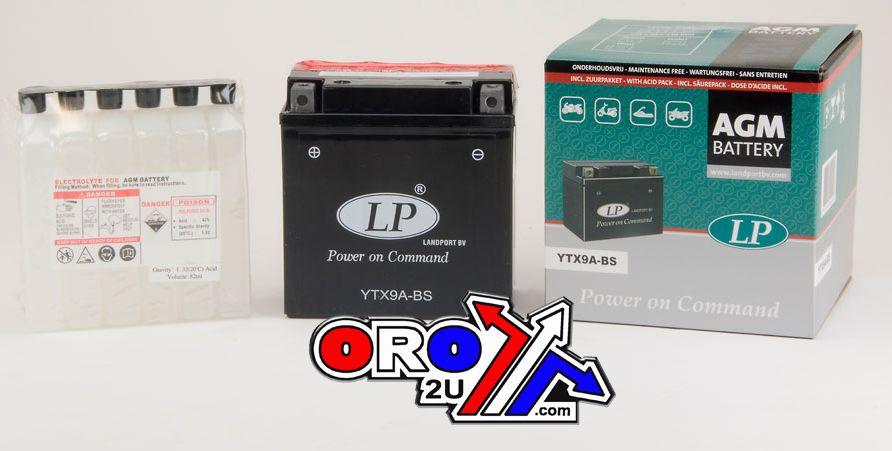 BATTERY LTX9A-BS 12V 9Ah. MF, LANDPORTMaintenance Free, AGM, MA LTX9A-BS thumbnail 2
