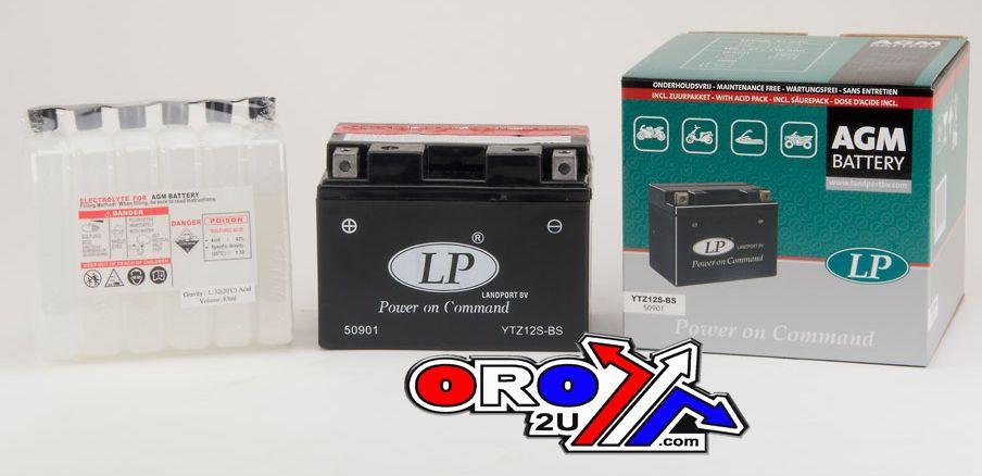 BATTERY LTZ12S-BS 12V MA.FREE, LANDPORT Maintenance Free, 50901 AGM, YTZ12S-BS, MA LTZ12S-BS thumbnail 2