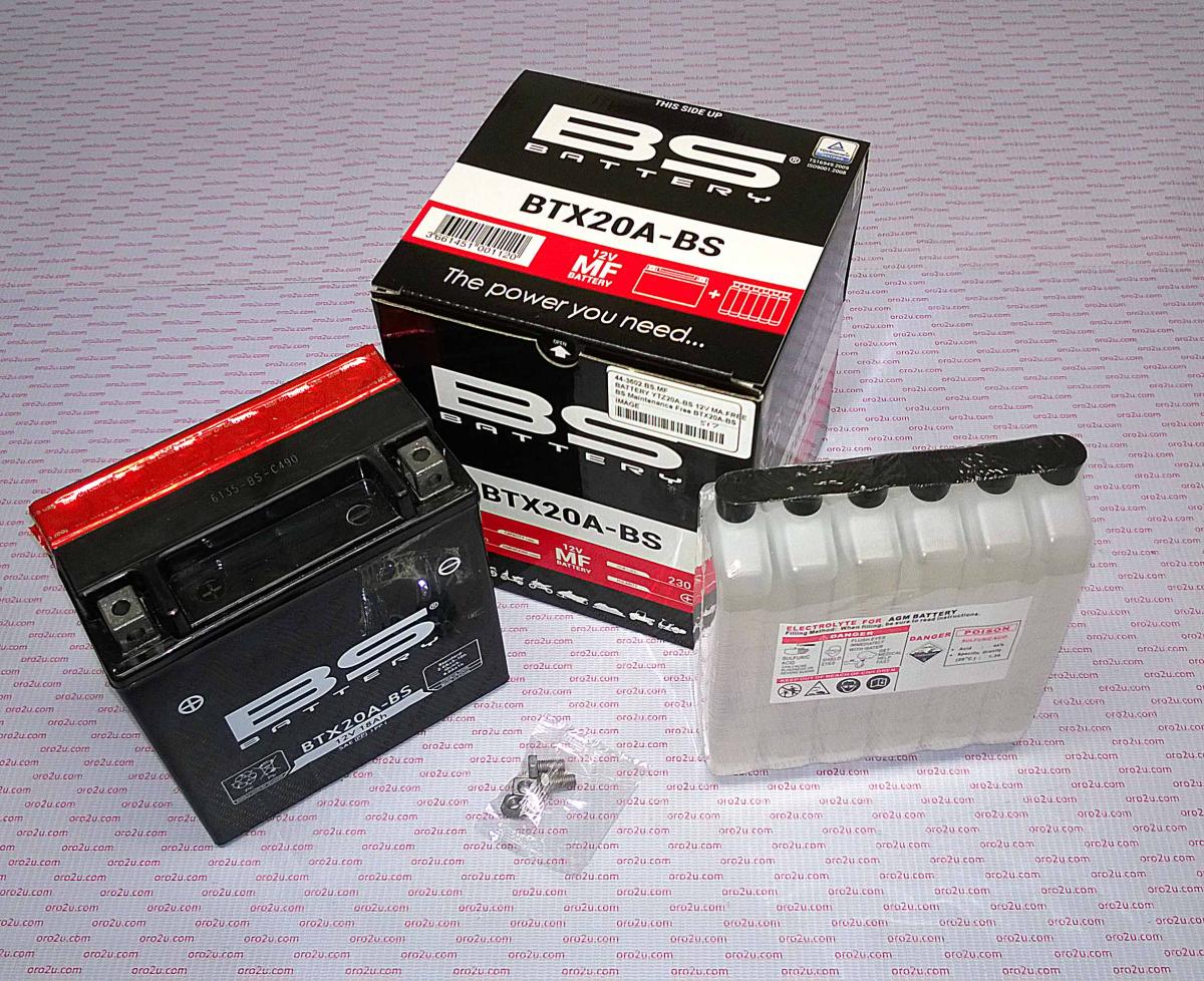BATTERY YTZ20A-BS 12V MA.FREE, BS Maintenance Free BTX20A-BS, 300808, BS-BTX20A-BS thumbnail 2