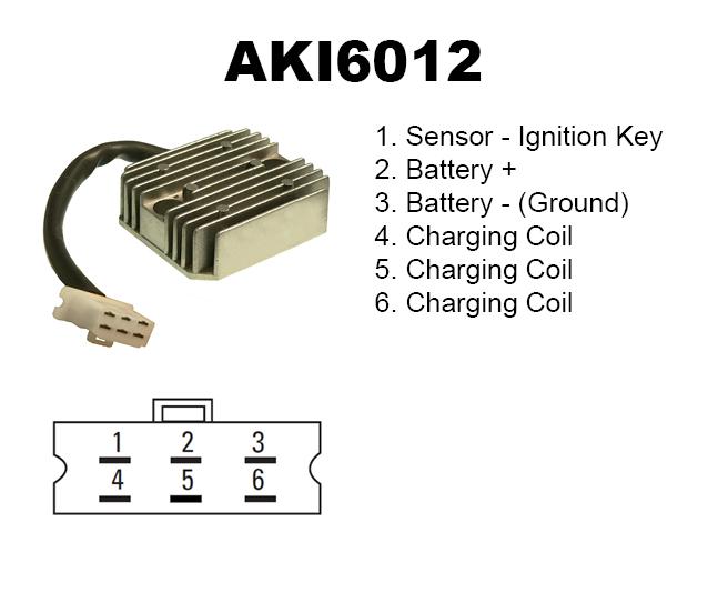 REGULATOR 21066-1018 ZX750, KAWASAKI KZ1000/1100 ZX1000, AKI6012 ROAD thumbnail 6