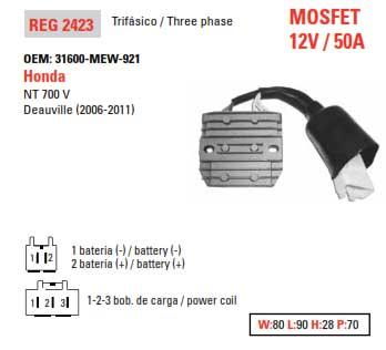 REGULATOR VOLTAGE NT700V, 31600-MEW-921 AHA6057 thumbnail 8