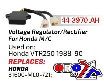 REGULATOR ARROWHEAD 12V 88-90 HONDA 250 VTR250 AHA6079 SH583-12 31600-ML0-721 thumbnail 5