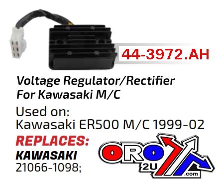 REGULATOR Kawasaki ER500 99-12, ARROWHEAD 230-58147 AKI6038 AKI6038, 21066-1098, ROAD thumbnail 2