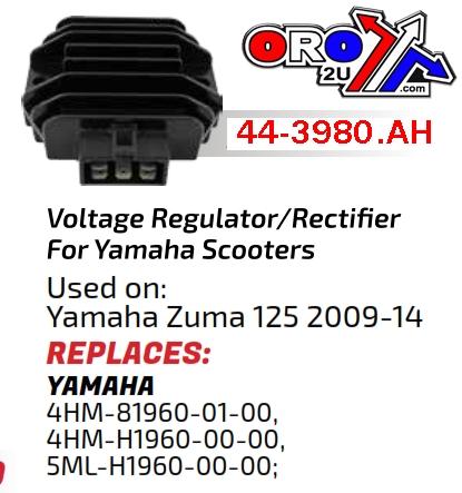 REGULATOR Yamaha SCOOTERS, AYA6035, 5ML-H1960-00-00 ZUMA, ROAD, 4HM-H1960-00-00 thumbnail 4