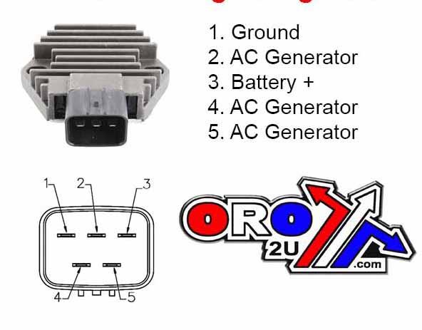 REGULATOR RECTIFIER 95-09 HONDA CRF TRX VT C ES FE FM FW L M R S TE TM ARROWHEAD AHA6015 thumbnail 3