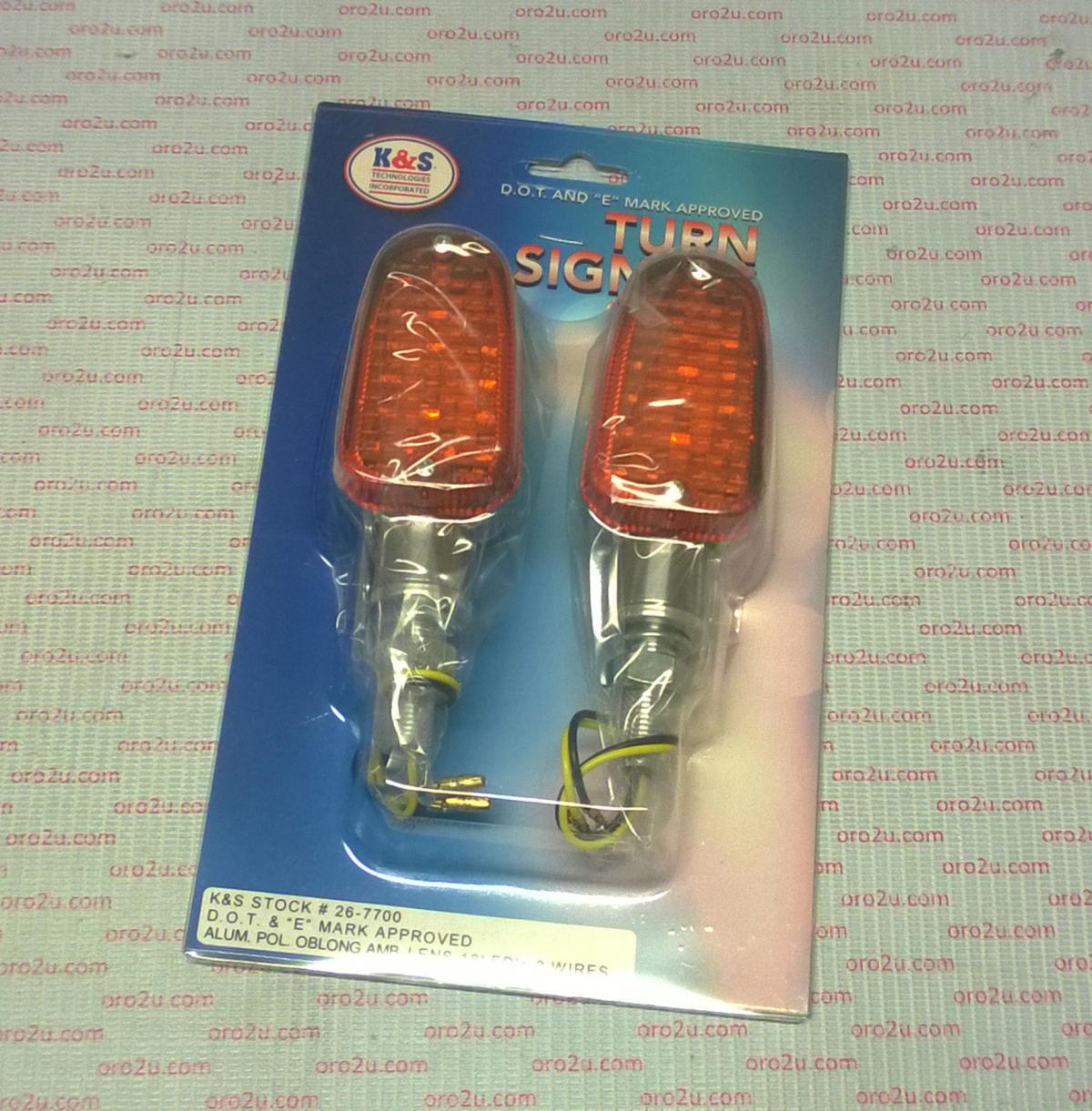 INDICATORS ALUMINUM POLISHED SET/2, AMBER LENS, LED UNIVERSAL E MARKED, 2 WIRE, 26-7700 thumbnail 3