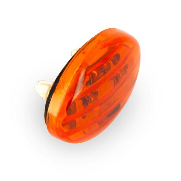 SINGLE INDICATOR LED E8 OVAL EACH, ROAD, SIFAM, SINGLE, Mini blinker LED C.E Oval Orange 35 x 30 mm - sold individually thumbnail 2