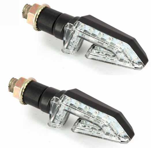 INDICATORS E8 LED CLEAR TRI, ROAD, SIFAM, PAIR image 1