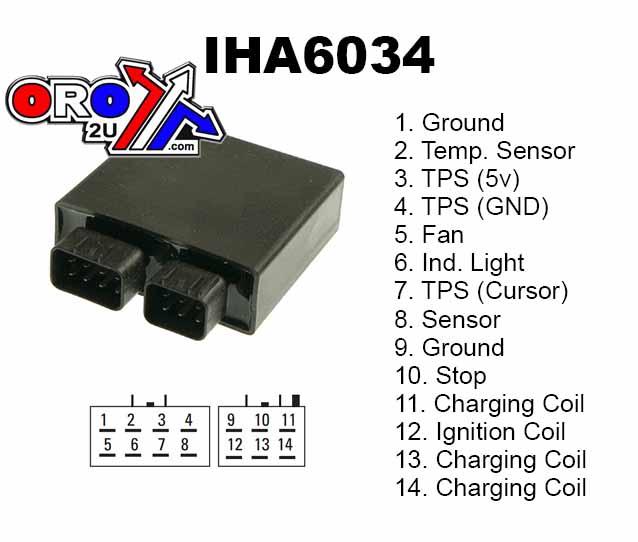 CDI BOX TRX450R 2004-05, 30410-HP1-003, IHA6034, AT-01110 thumbnail 7