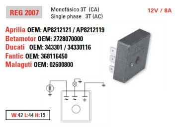 REGULATOR 12V / 8A DUCATI, APRILIA, ARROWHEAD ADC6001 thumbnail 7