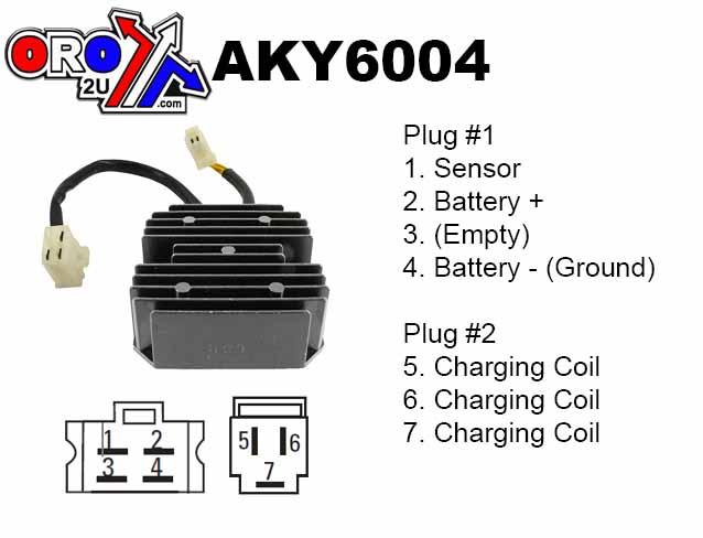 REGULATOR KYMCO SCOOTERS, ARROWHEAD AKY6004 PEOPLE S250, 31600-LDH1-E00 image 1