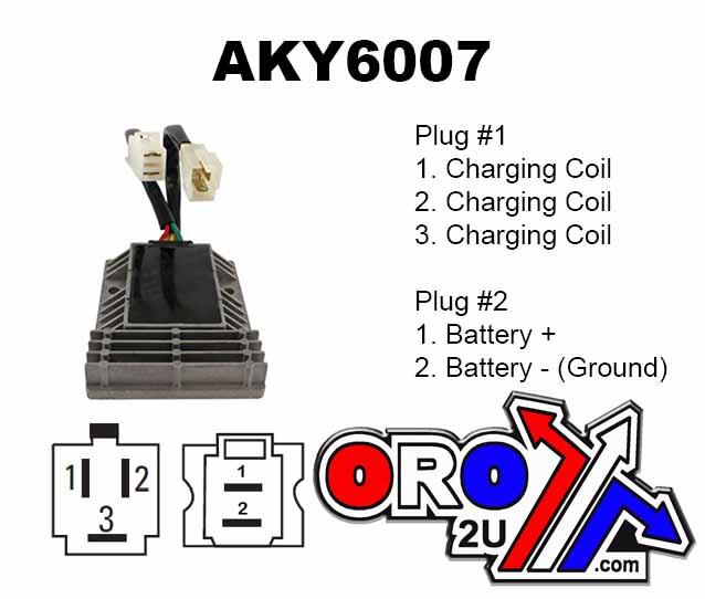 REGULATOR KYMCO SCOOTERS, ARROWHEAD AKY6007 31600-LDG7-900 / 31600-KED9-900 / 31600-KED9-E10 thumbnail 8
