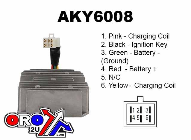 REGULATOR KYMCO MC, ARROWHEAD AKY6008 thumbnail 5