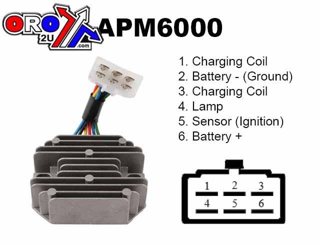 VOLTAGE REGULATOR / REGULATOR, JOHN DEERE 8099-1153, ESP2328, APM6000 RS5101 15351-64600 M802471 185530 RP20153710 MIA881277 CH15589 UTV thumbnail 6