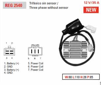 REGULATOR 12V VTX1300 03-09, Arrowhead AHA6113 HONDA thumbnail 4