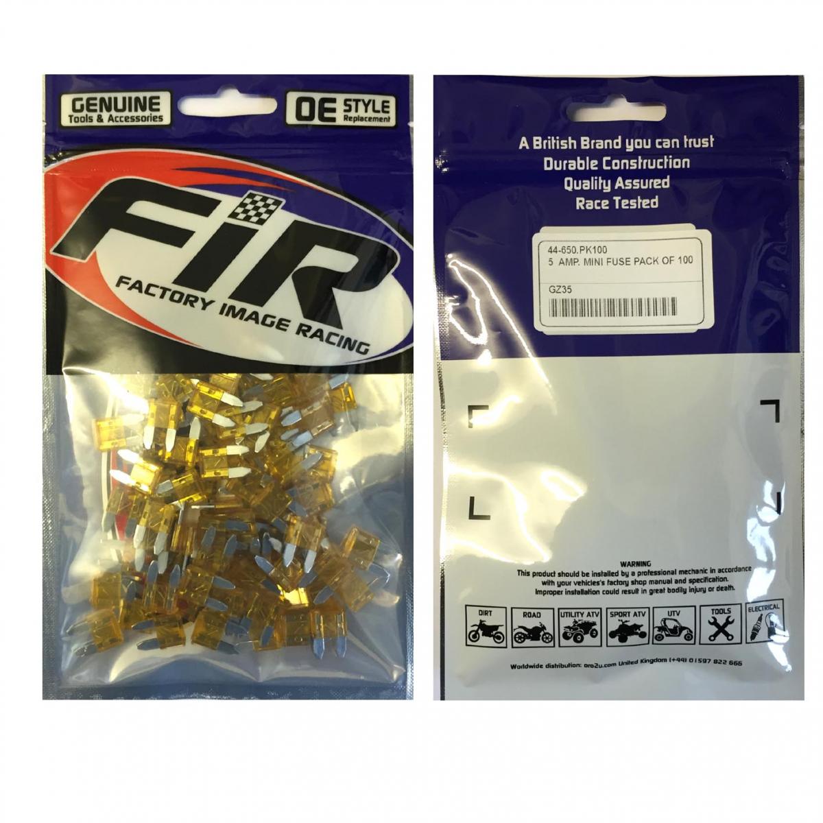 5AMP. MINI FUSE PACK OF 100 thumbnail 3