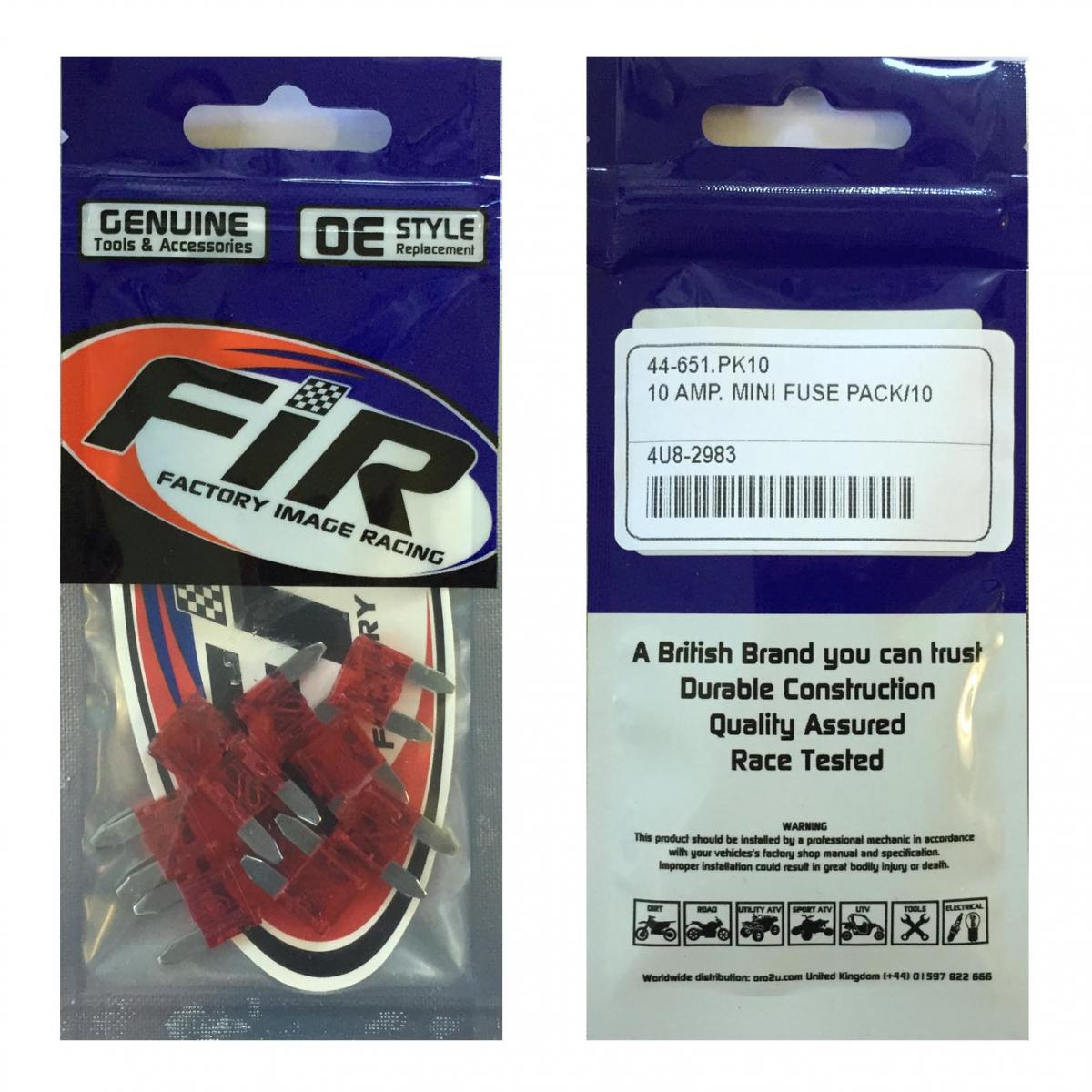 10 AMP. MINI FUSE PACK OF 10 thumbnail 4
