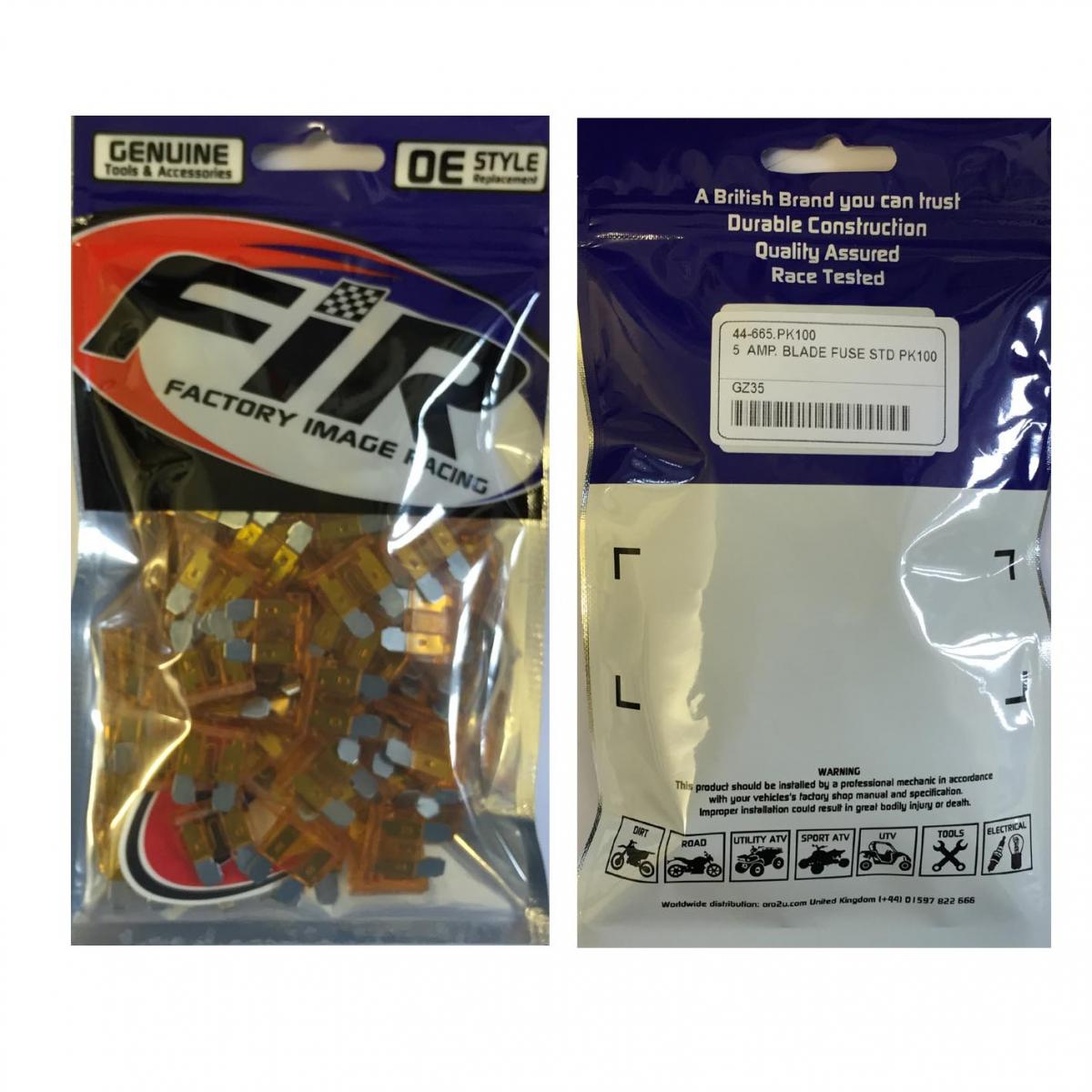 5AMP. BLADE FUSE STD PK100 thumbnail 5