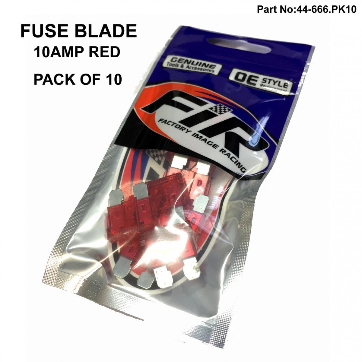 10 AMP. BLADE FUSE STD. PK10 thumbnail 3