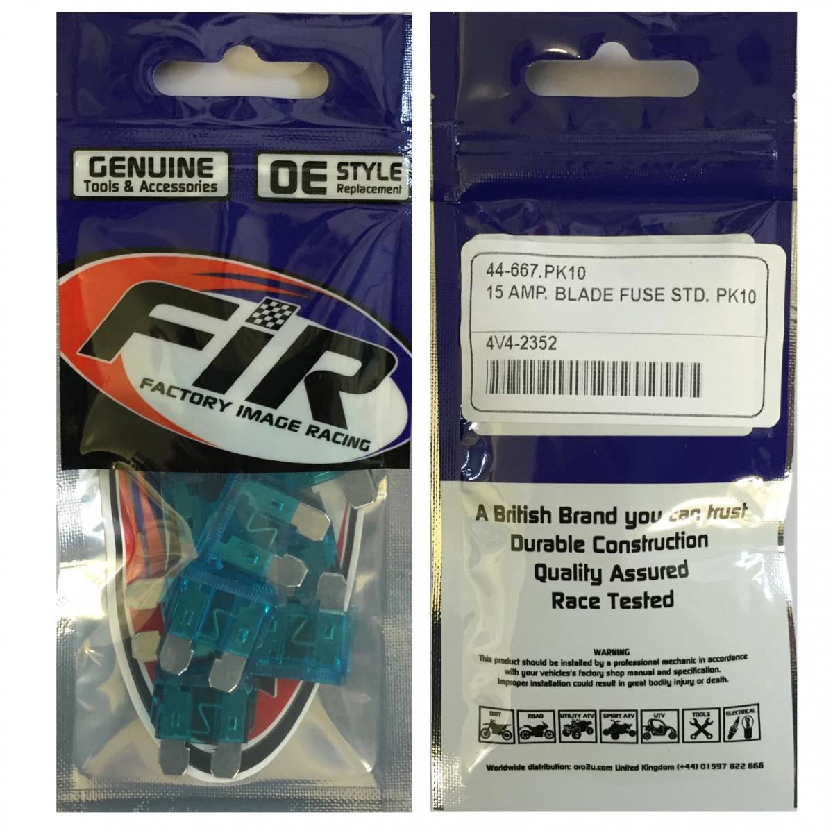 15 AMP. BLADE FUSE STD. PK10 thumbnail 3
