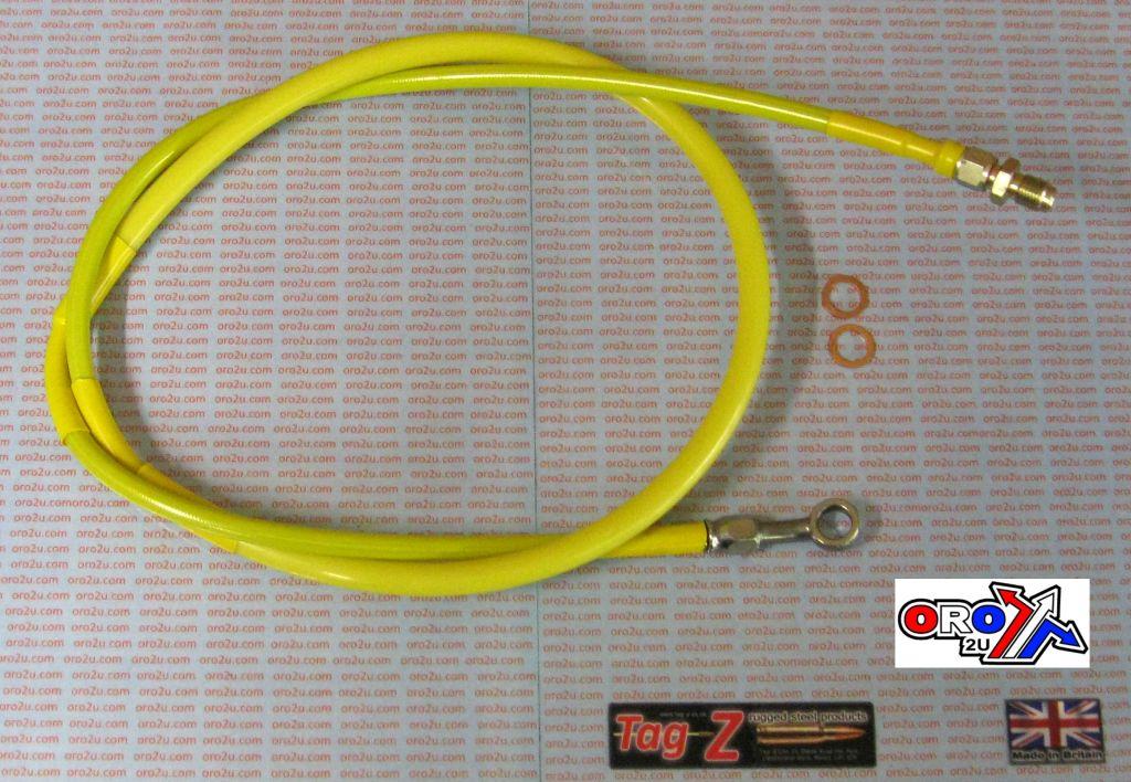 HOSE FRONT BRAKE YELLOW / BLK, SUZUKI RM125 1985-1989, RM250 1985-1988 FIR, KIT DONE thumbnail 2