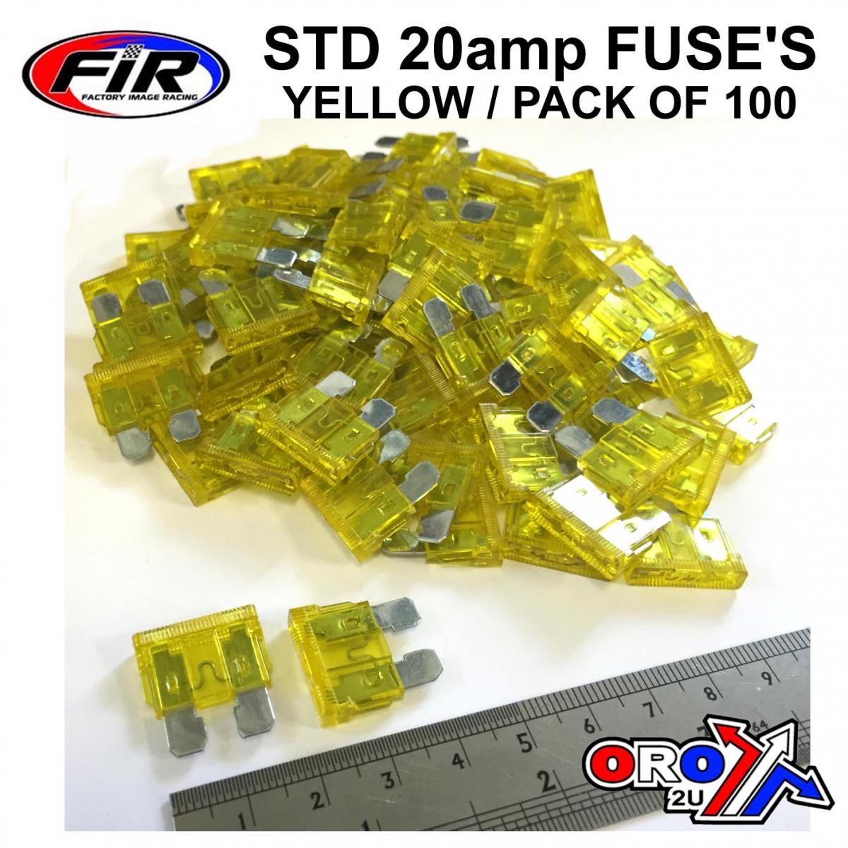 20 AMP. BLADE FUSE STD. PK100 thumbnail 3