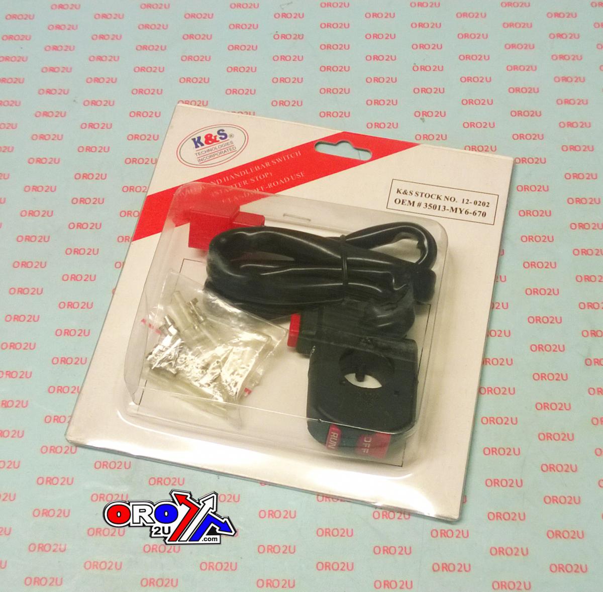 SWITCH STARTER / STOP KILL LH, HONDA 35013-MY6-670, K&S 12-0202 thumbnail 4