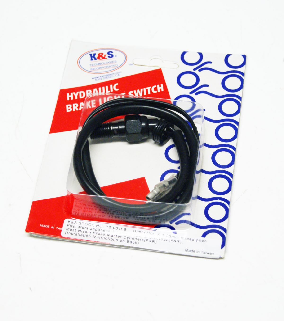 SWITCH BRAKE HYD. M10x1.25mm, K&S 12-0010B BLACK thumbnail 5