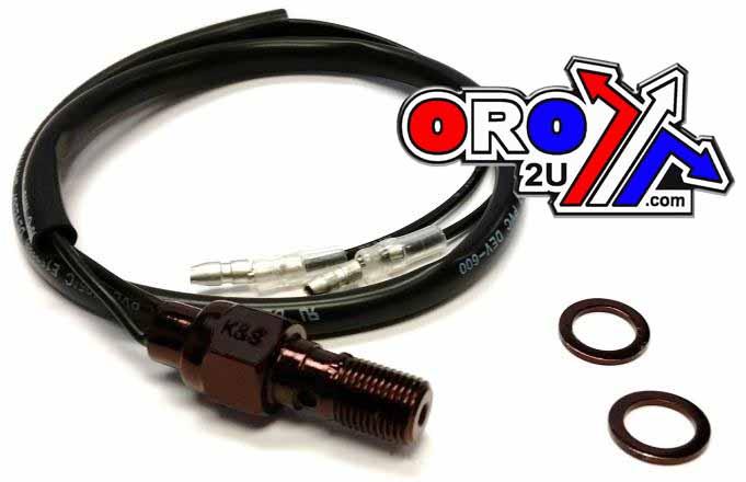 SWITCH BRAKE HYD. M10x1.25mm, K&S 12-0010B BLACK thumbnail 6