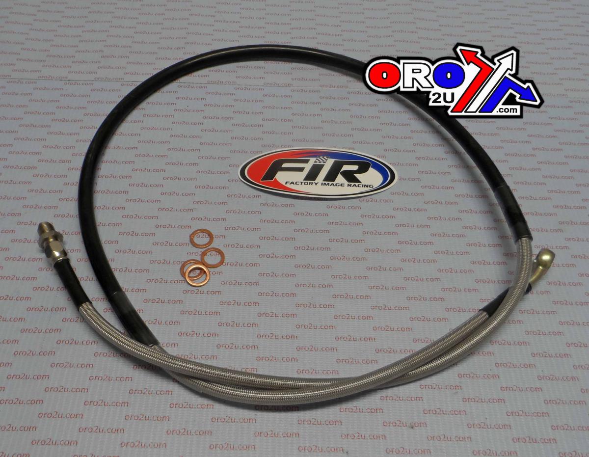 HOSE FRONT BRAKE SILVER / BLK SUZUKI RM85 2002-2004 S01-1-033/P thumbnail 2