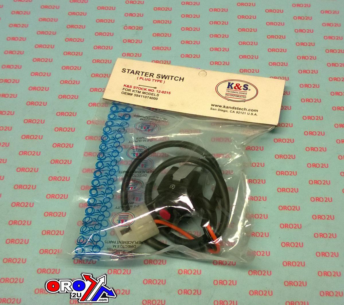 SWITCH STARTER KTM 5941107400, K&S 12-0215 ALL 4-STROKE 04-10 thumbnail 4