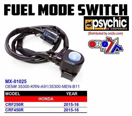 FUEL MODE CRF250/450 15-16, SWITCH PSYCHIC MX-01025 HONDA, 35300-MEN-B11, 15 - 17 CRF250R 15 - 16, CRF450R thumbnail 3