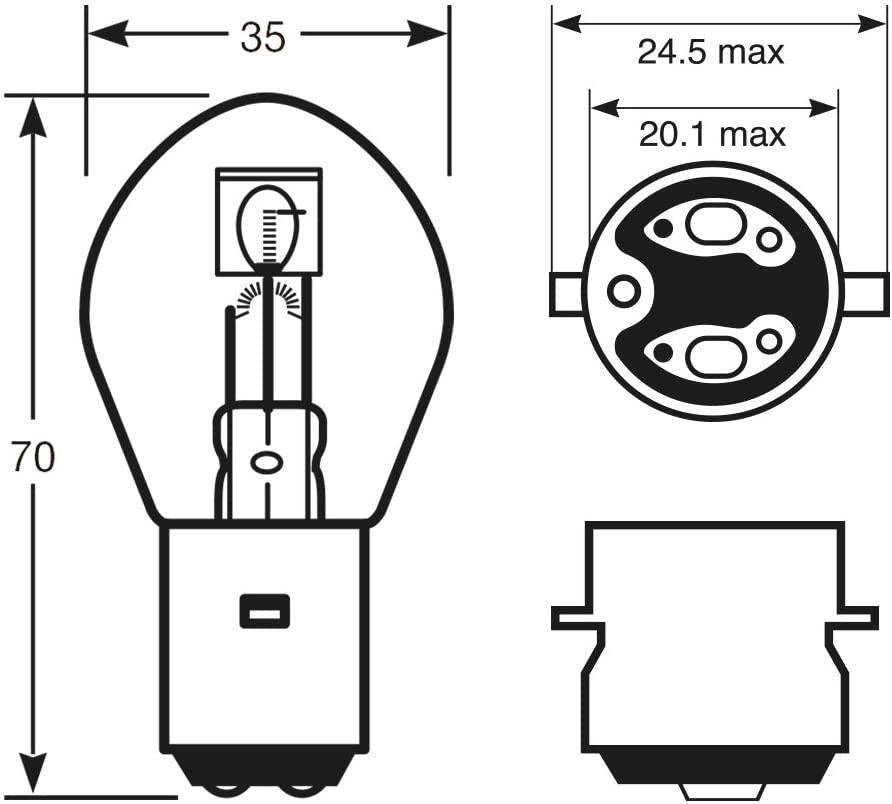 HEADLIGHT BULB 12V 45W 40W BOSCH thumbnail 2
