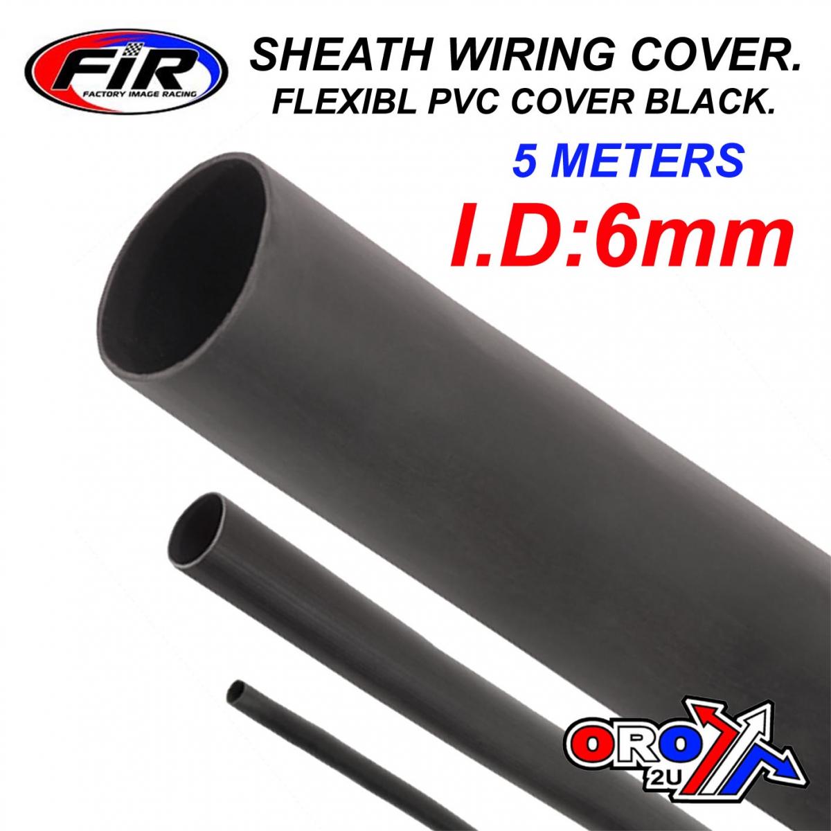 SHEATH PVC COVER 5MTR I.D6mm, FLEXIBL PVC WIRING COVER BLACK thumbnail 2