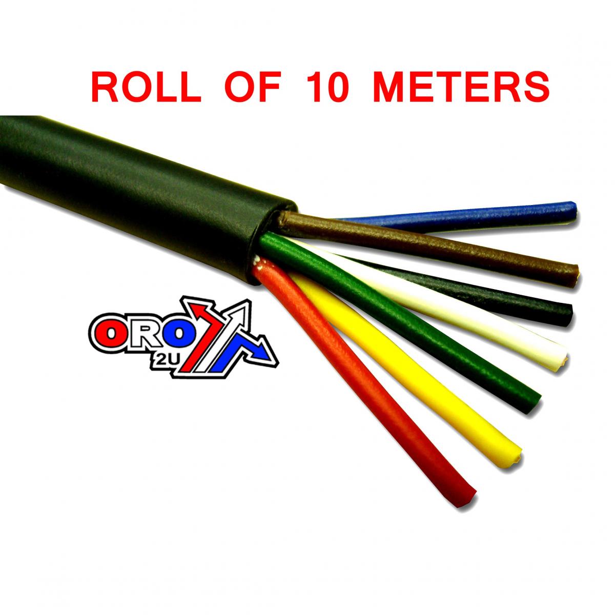 7 CORE CABLE 0.5mm CORE 5 AMP, 10 METERS image 1