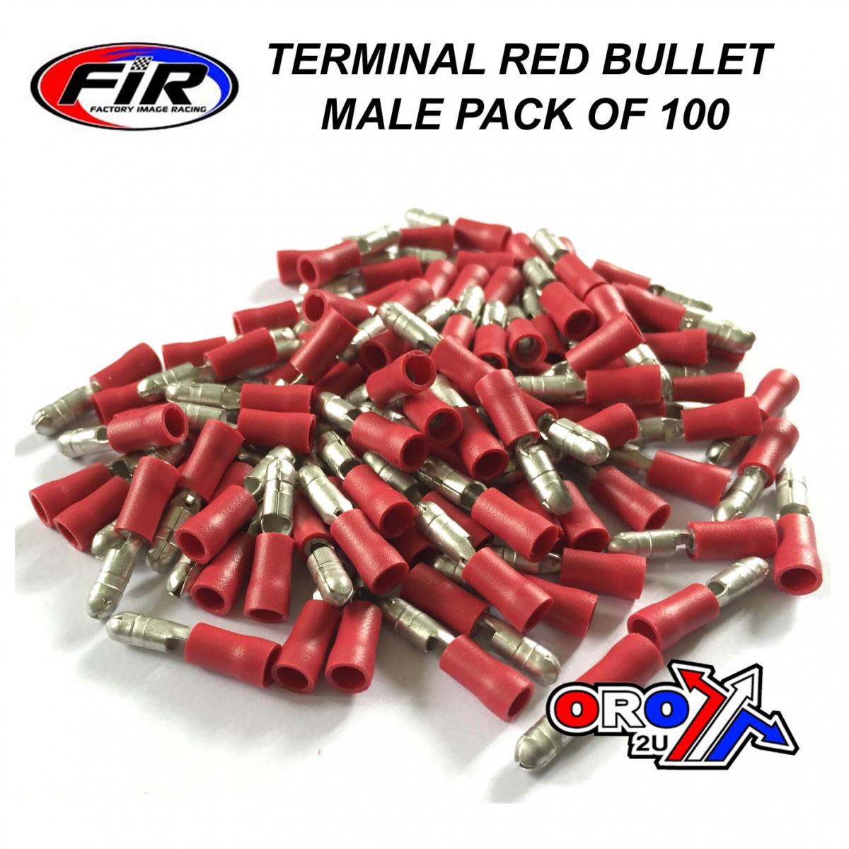 TERMINAL RED MALE BULLET M4 WT63 PACK OF 100 thumbnail 2