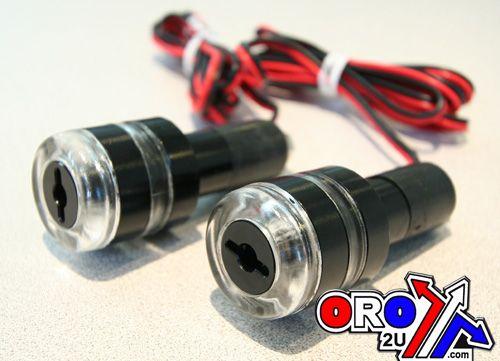 BAR END LED LIGHT BLACK K&S 15~1010 thumbnail 2