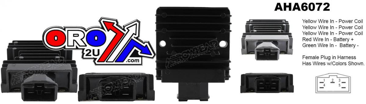 REGULATOR ARROWHEAD HONDA 250 300 600 750 CBR CB CBF FES NSS VT AHA6072 715446 31600-KVK-901 thumbnail 6