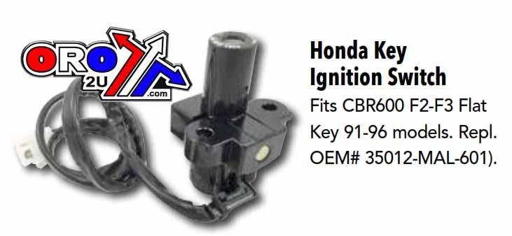 SWITCH IGNITION CBR600 91-96, 21-3816 HONDA 35012-MAL-601 thumbnail 5