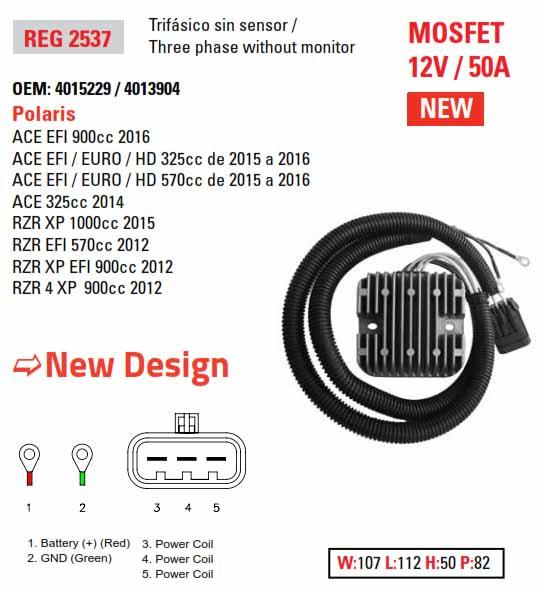 REGULATOR POLARIS RZR UTV, APO6021, 4014029, 4015229 thumbnail 4