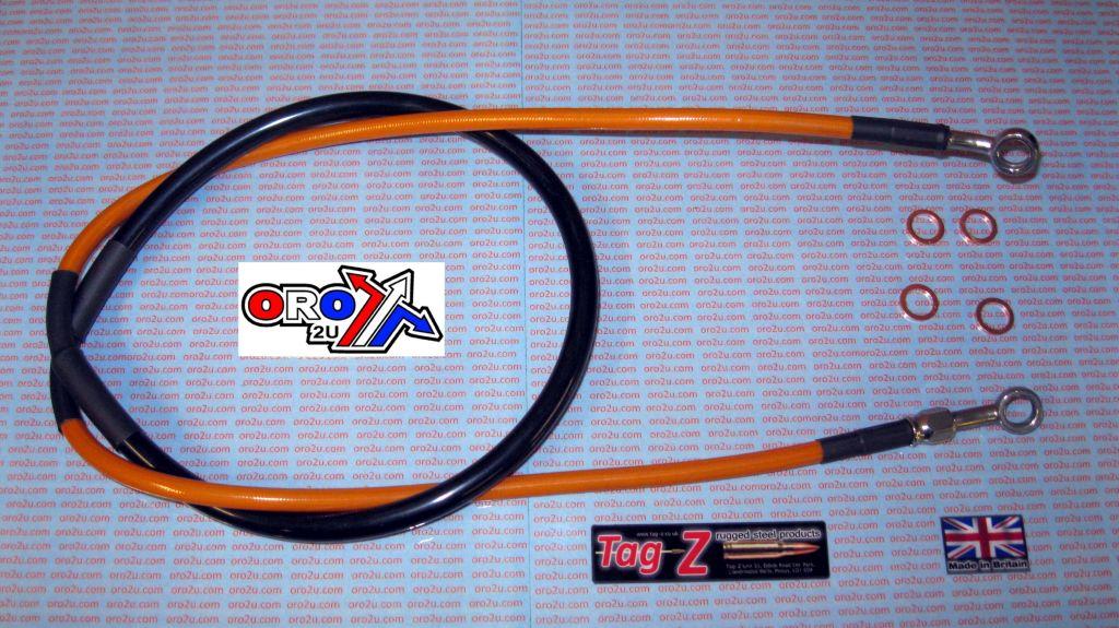 HOSE FRONT BRAKE ORANGE / BLK KTM HUSQ & HUSA 125>540cc K01-1-027/P thumbnail 2