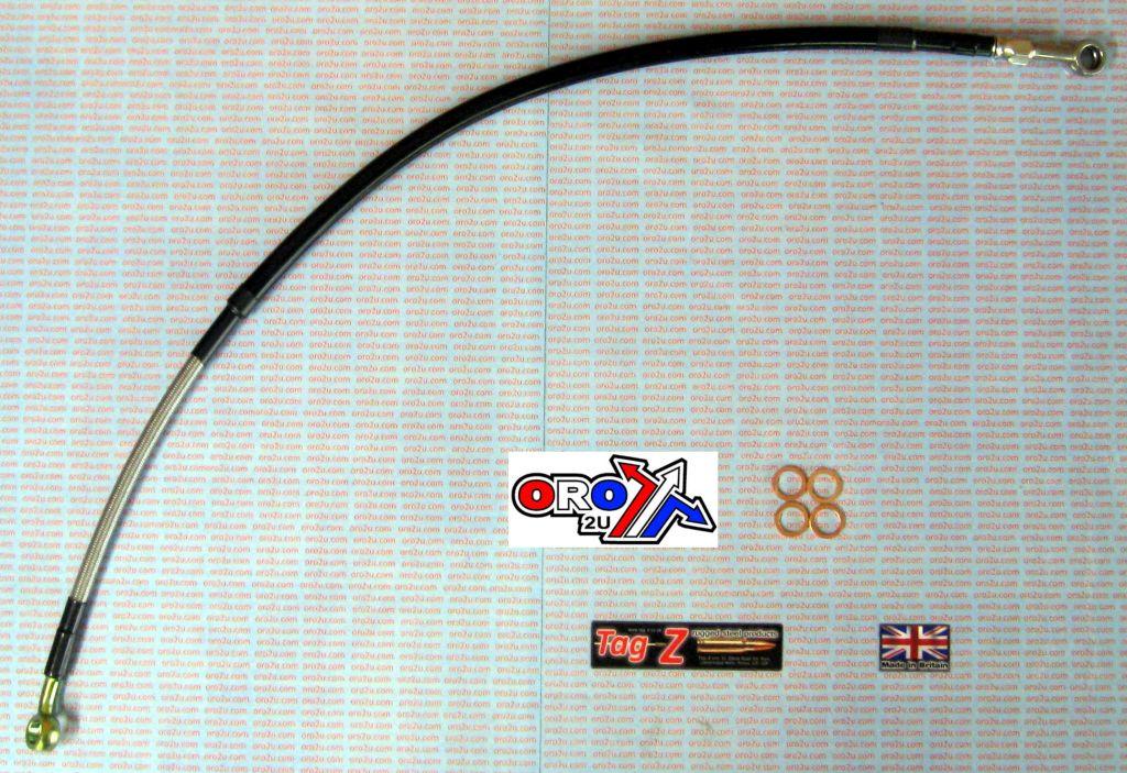 HOSE REAR BRAKE SILVER / BLK CR125/250 05-07 CRF250/450 H02-2-035/P thumbnail 2