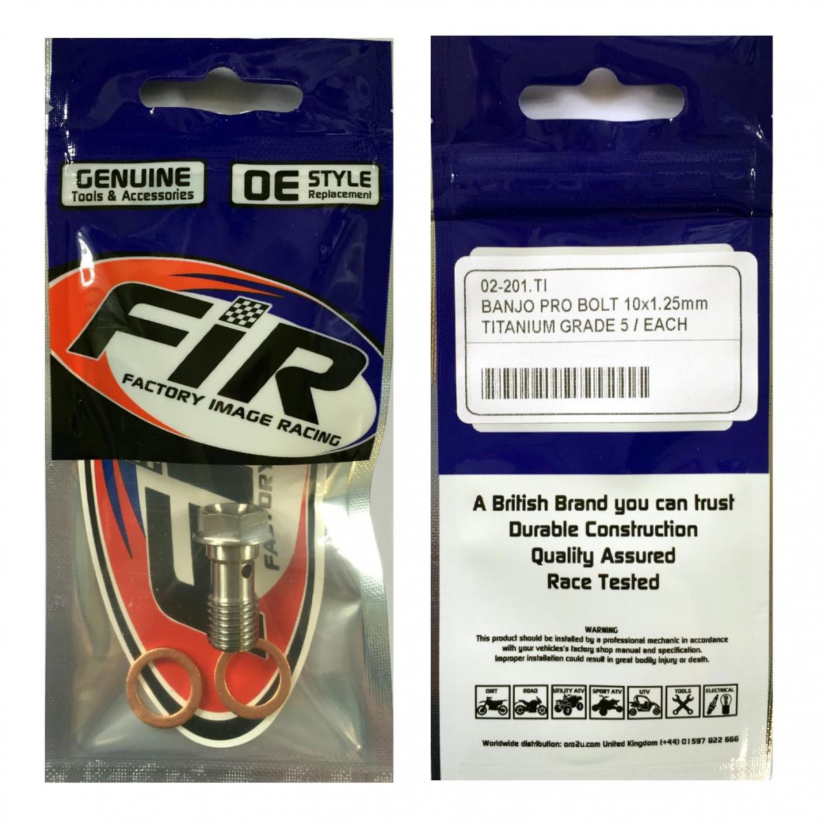 BANJO PRO BOLT 10x1.25mm, TITANIUM GRADE 5 / EACH thumbnail 3
