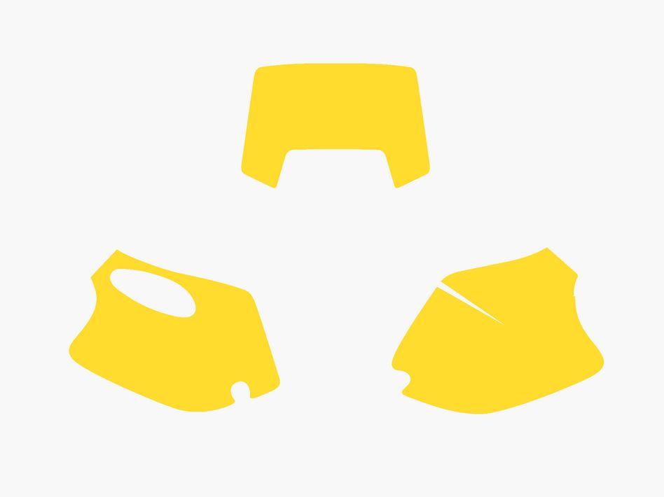 93-99 4 STROKE KTM EXC YELLOW PRE CUT BACKGROUNDS, BLACKBIRD 3503/40 image 1
