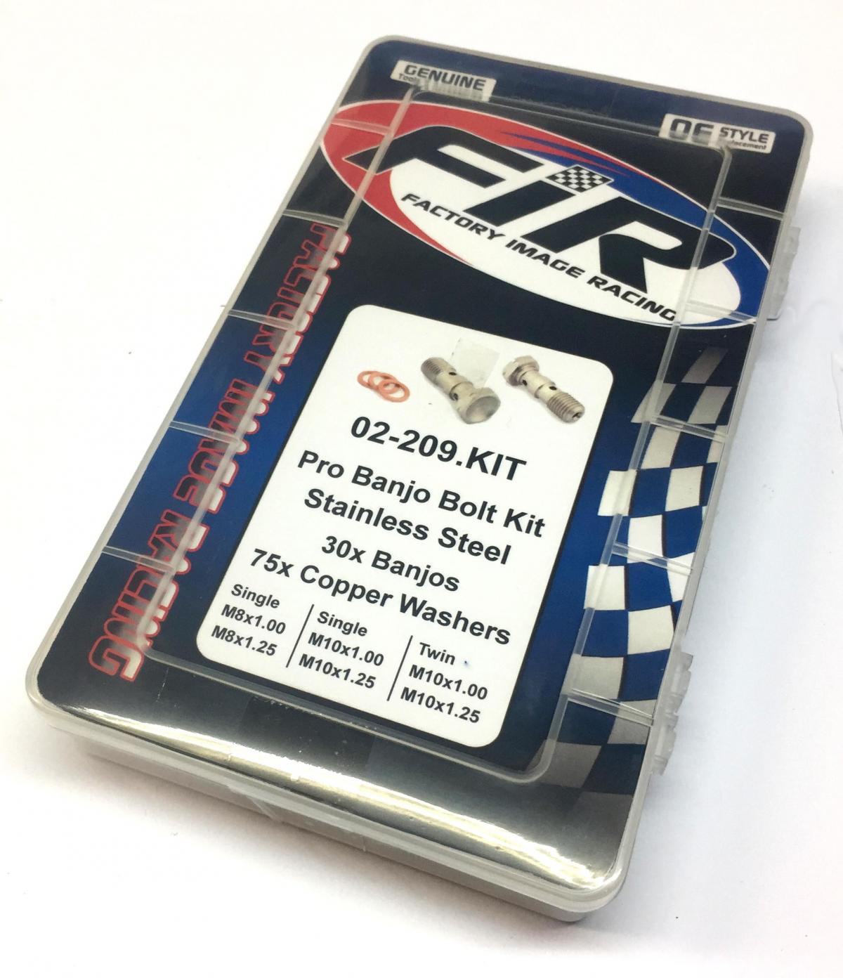 PRO BANJO BOLT KIT M8 & M10, STAINLESS STEEL BANJO BOLTS, 30 BOLTS & 75 COPPER WASHERS thumbnail 3